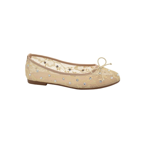 Women's Crystal Mesh Ballet Flats with Memory Foam  Breathable Mesh  Ballet - Picture 1 of 6